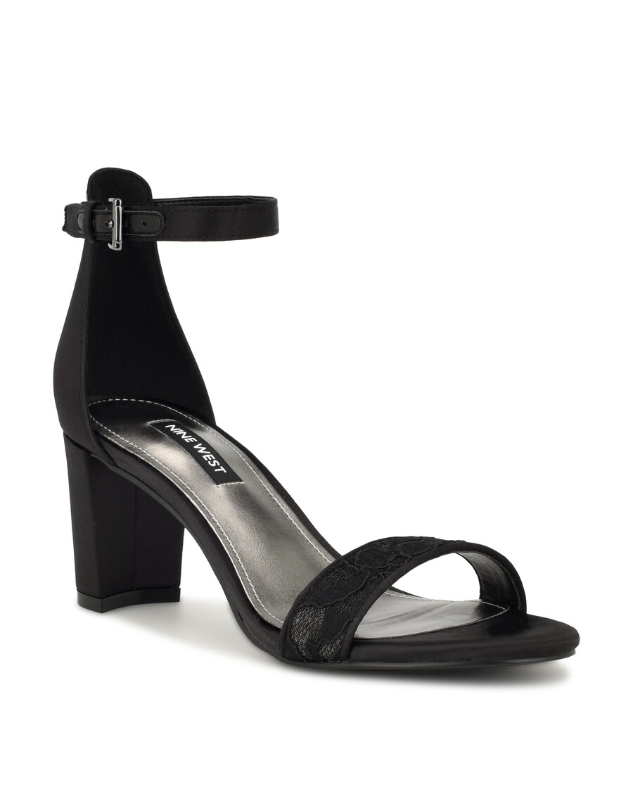 Sandale Nine West Pruce Cu Curea La Gleznă Cu Toc Bloc