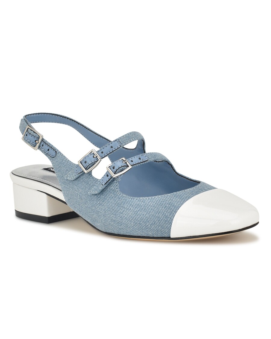 Nine West Norah Cap Toe Mary Jane Slingbacks