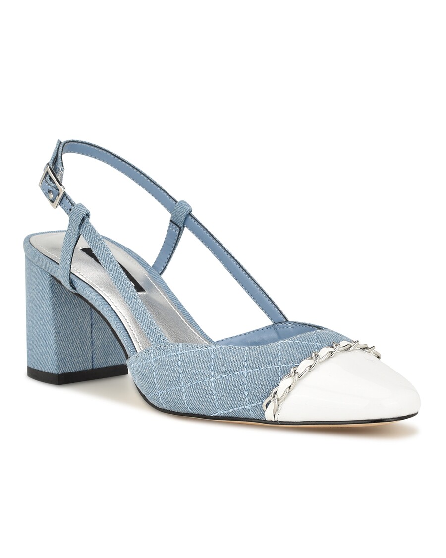 Nine West Uround Quilted Cap Top Slingbacks