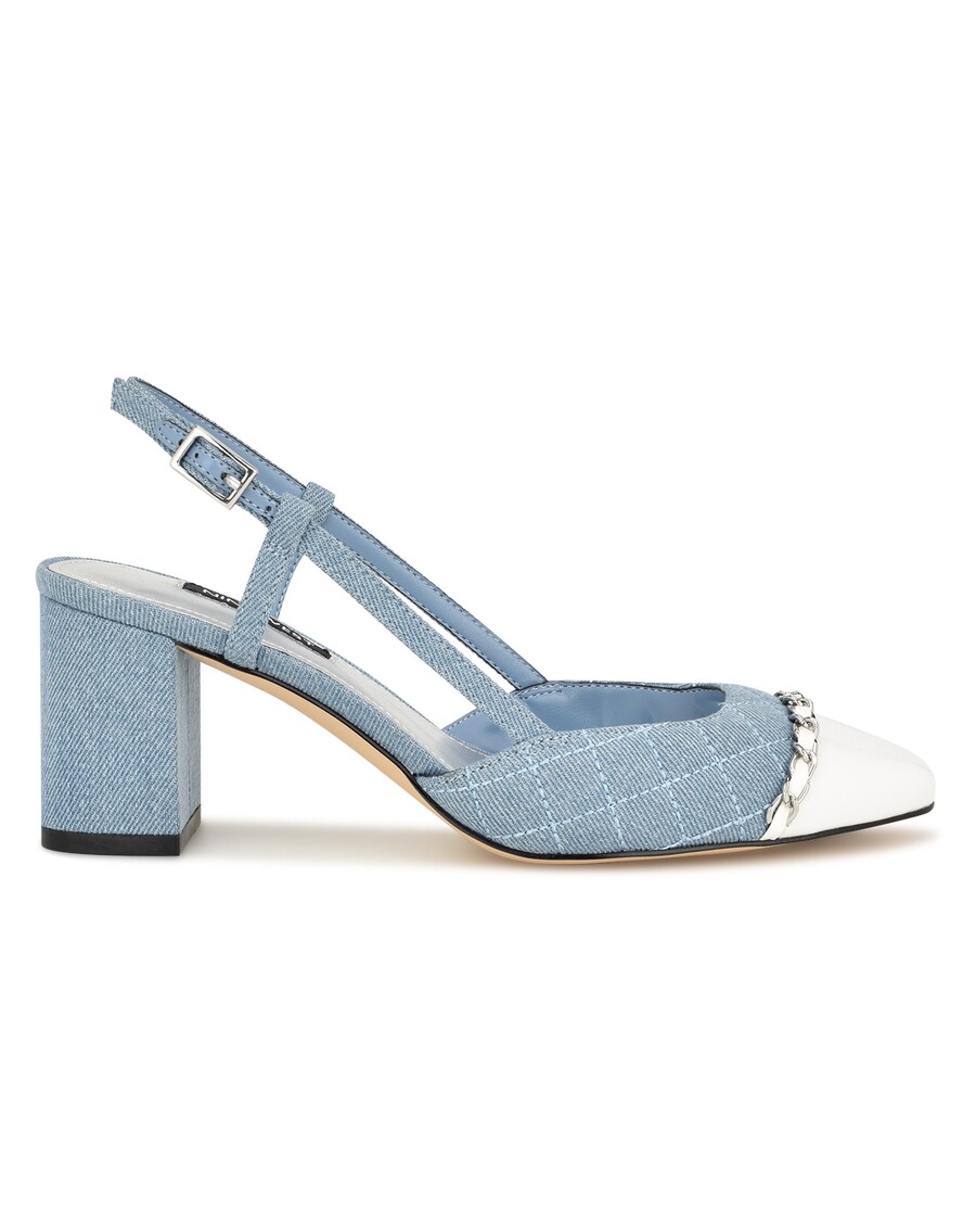 Kilenc West Uround Steppelt Sapka Felső Slingbacks