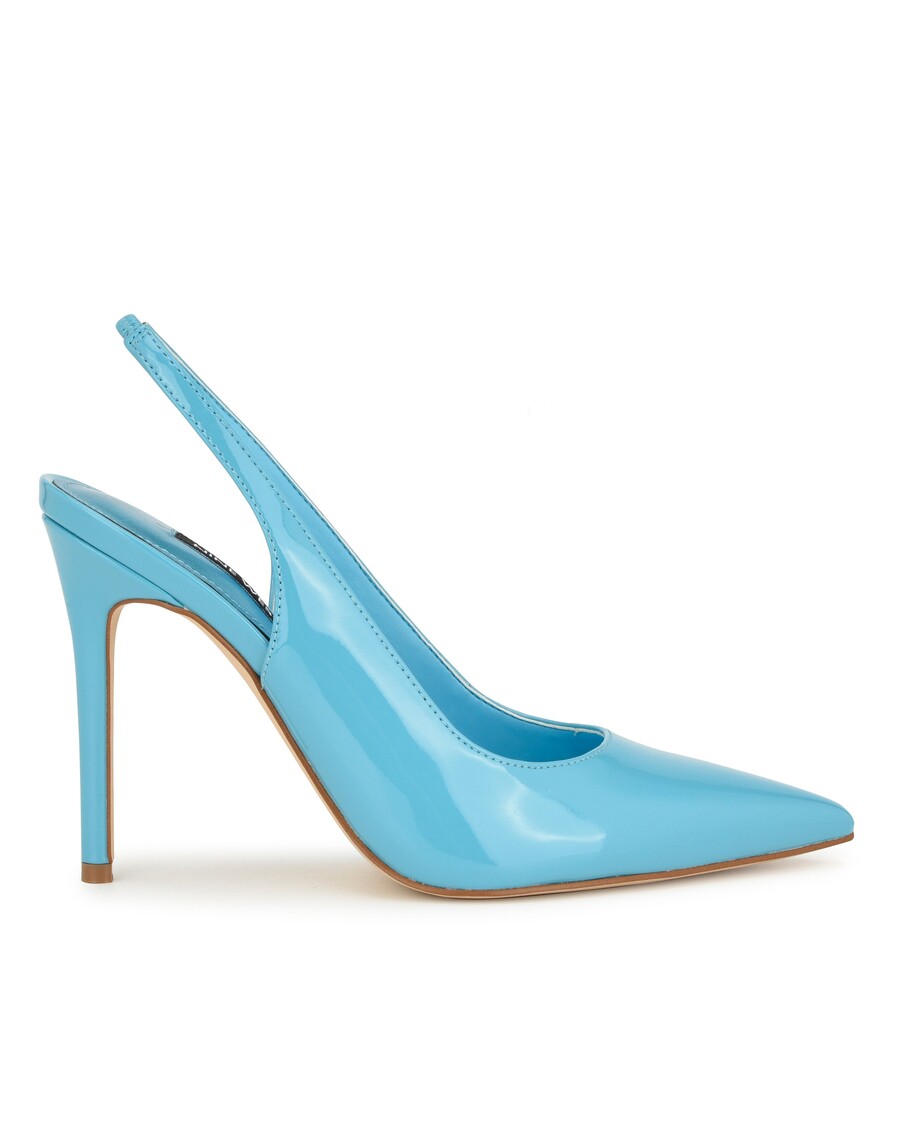 Kilenc Nyugati Toll Hegyes Orrú Slingback Pumpa