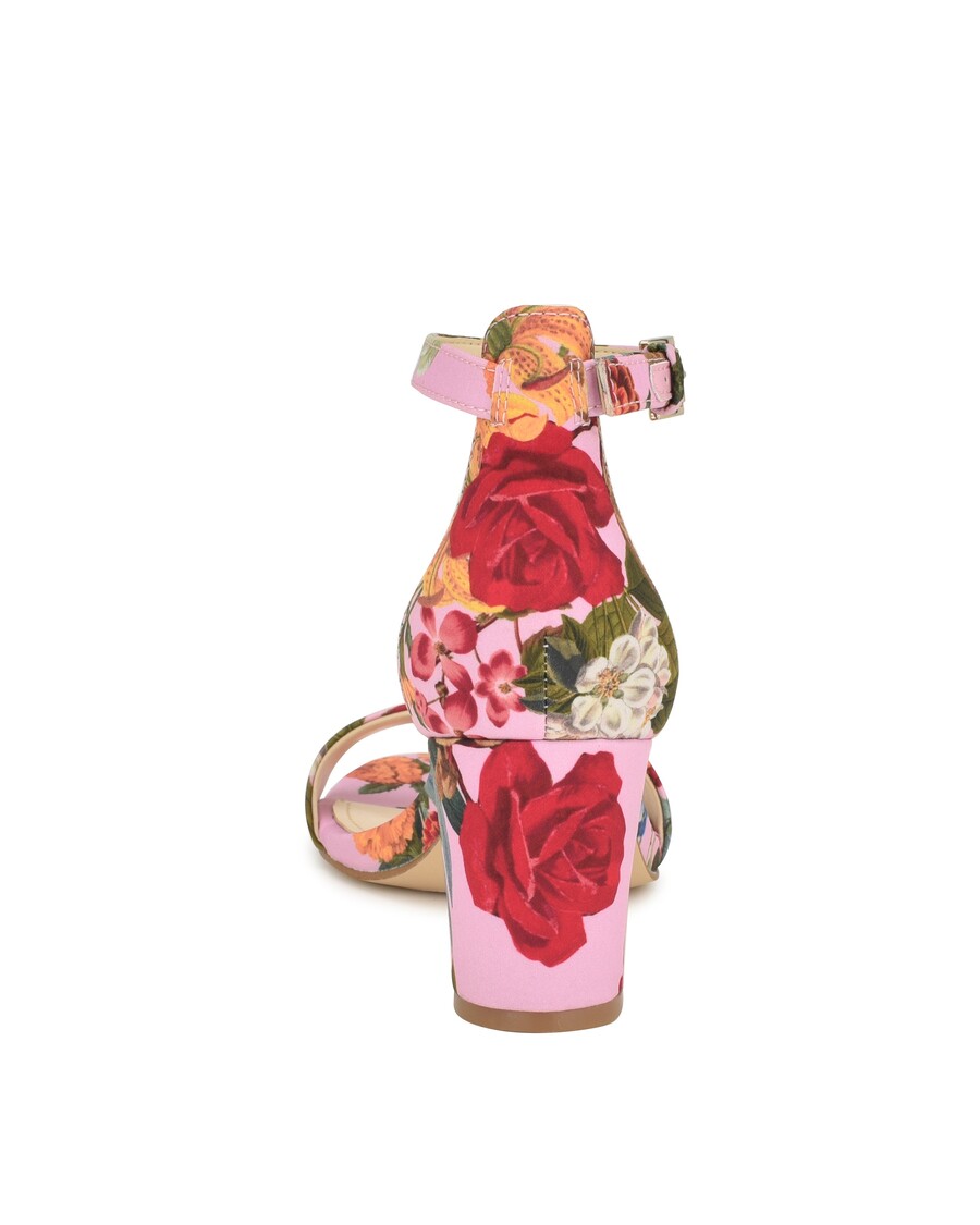 Sandały Na Obcasie Klockowym Dziewięć West Pruce Z Paskami Na Kostce