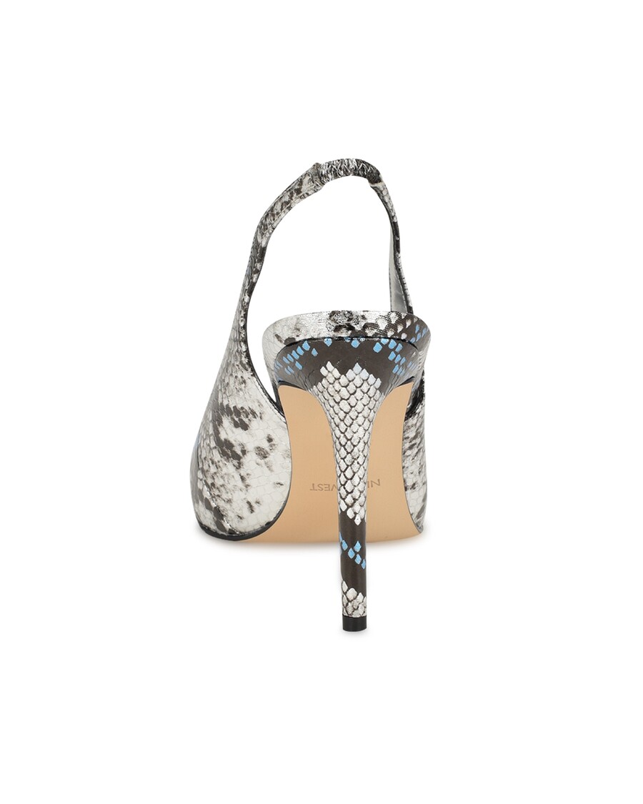 üheksa Läänesulgede Terava Varbaga Slingback-pumpa