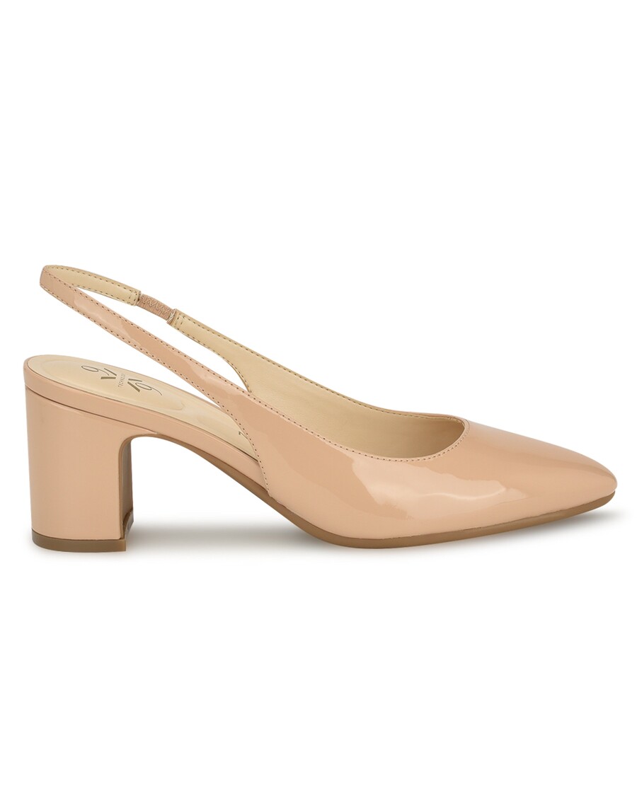 Negen West Sinus 9x9 Slingbacks Met Blokhak
