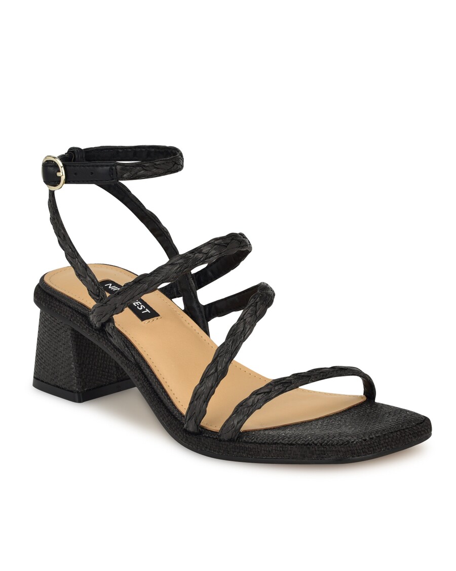 Sembilan Sandal Tumit Blok Rafia Emolly Barat