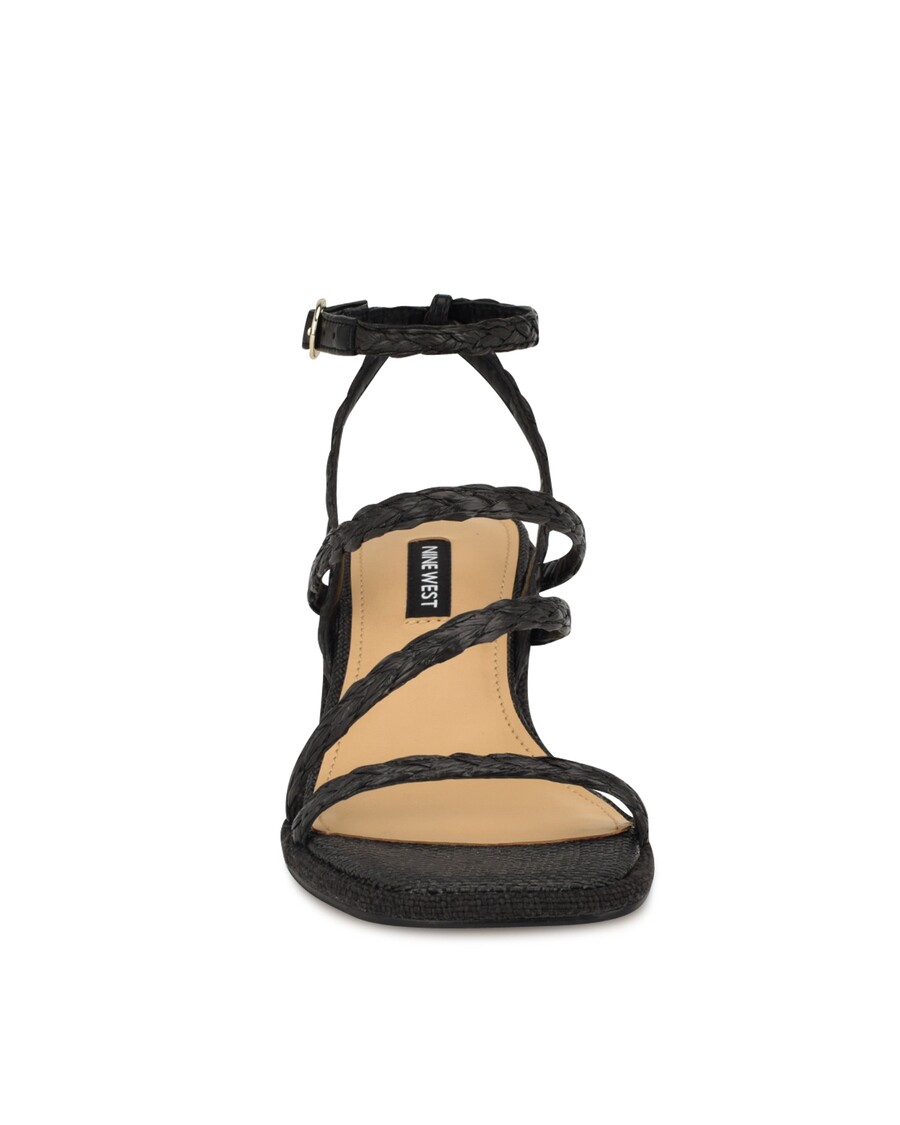 Sembilan Sandal Tumit Blok Rafia Emolly Barat