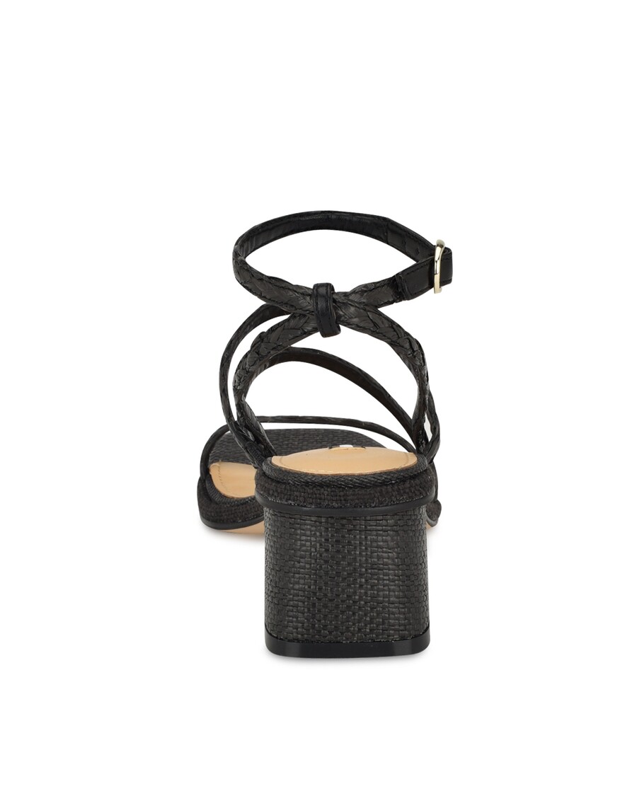 Sembilan Sandal Tumit Blok Rafia Emolly Barat