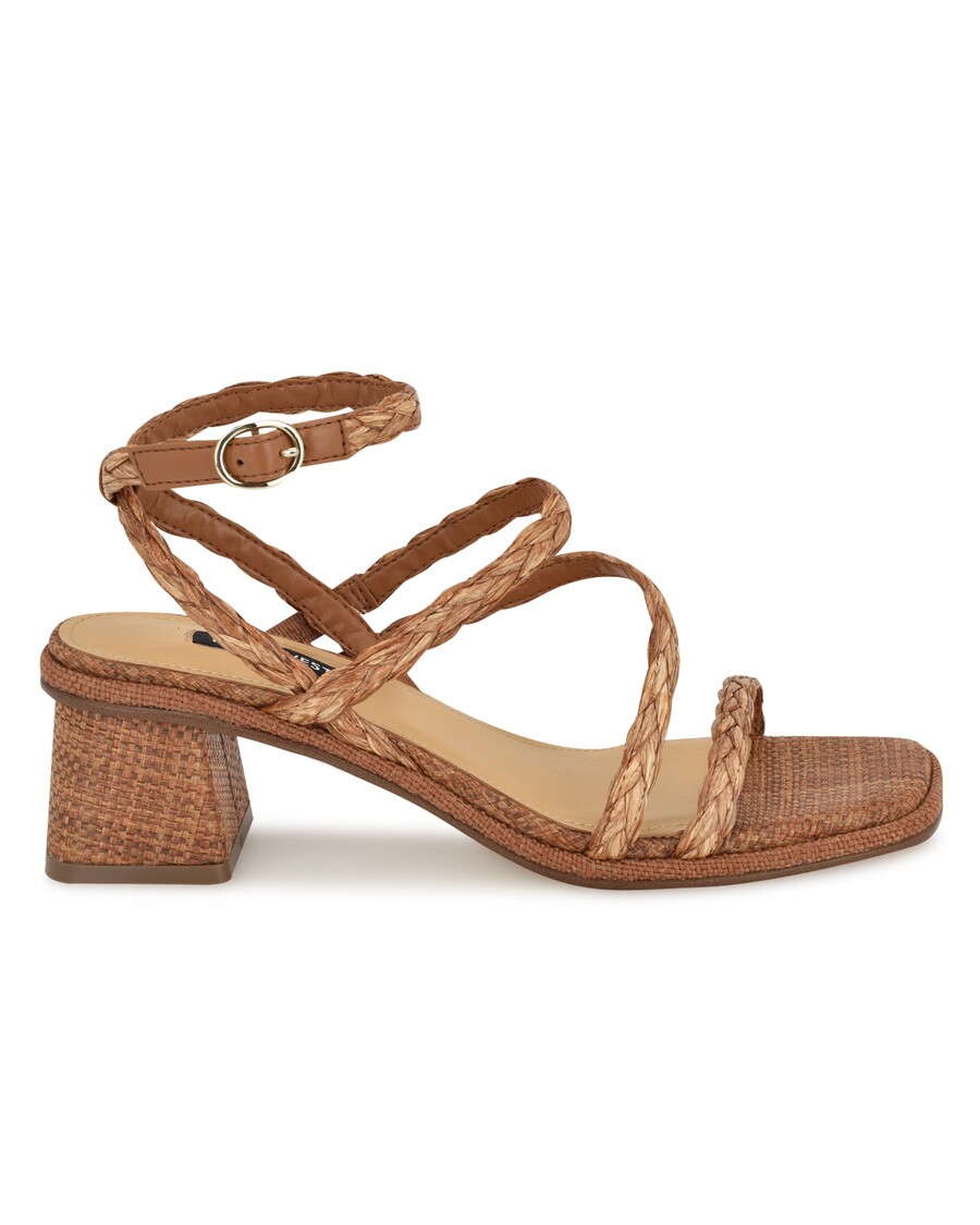 Nine West Emolly Raffia Sandalen Met Blokhak