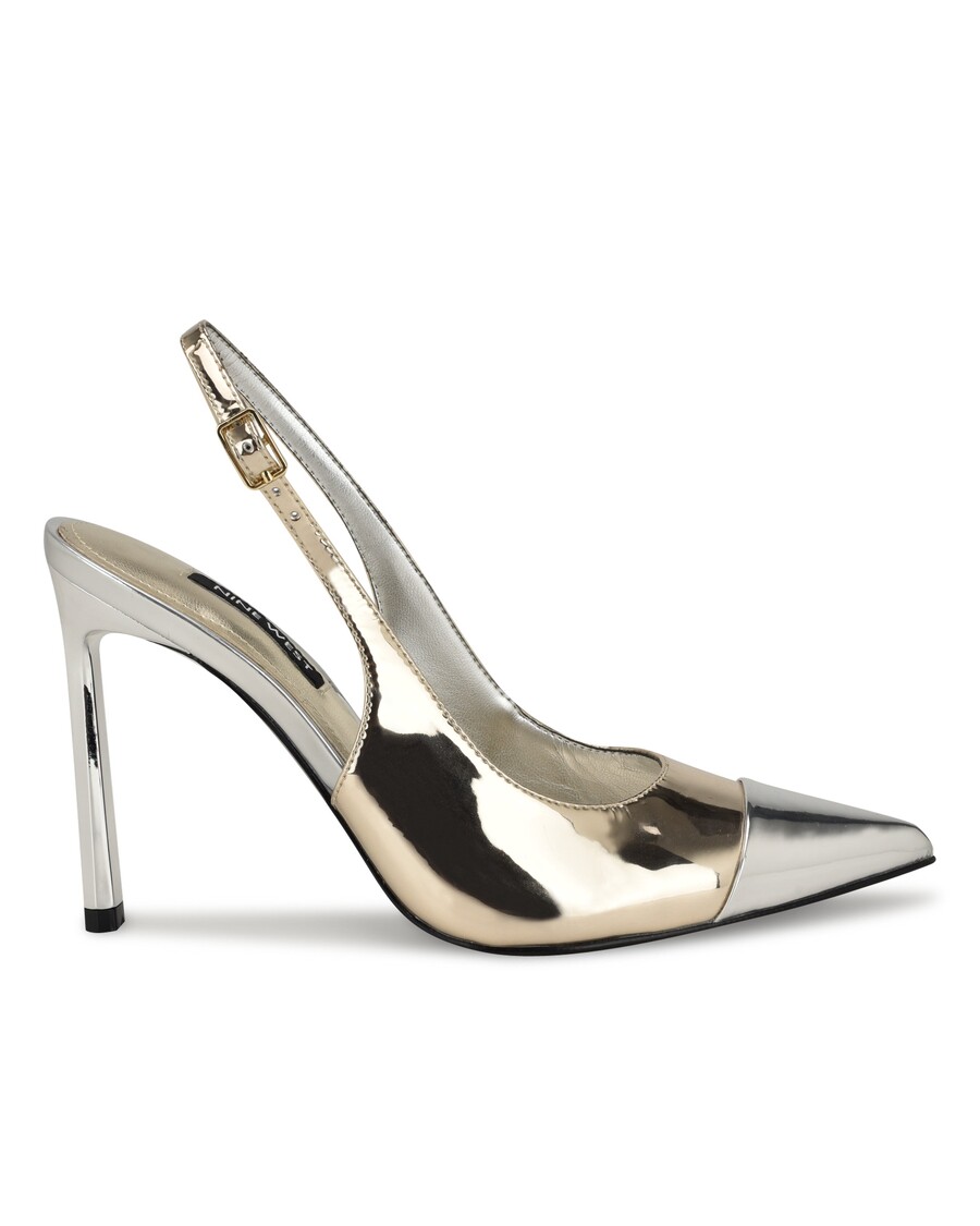 Kilenc West Fabele Hegyes Orrú Slingback Pumpa