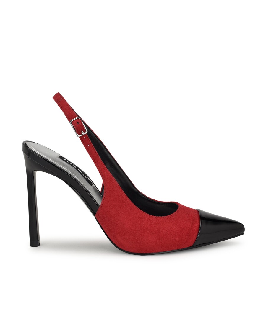 9 پمپ Slingback پنجه نوک تیز فابل غربی