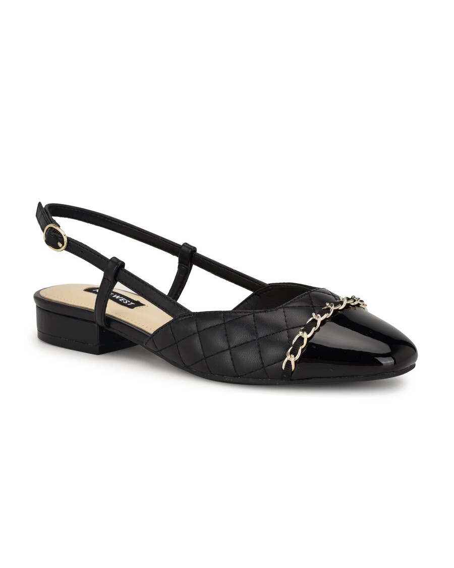 Devět Západní Charme Slingback šaty Ploché Byty