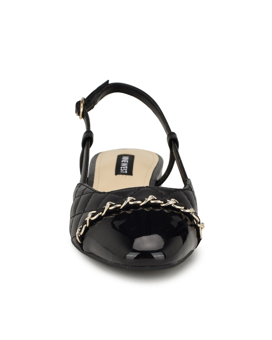 Devět Západní Charme Slingback šaty Ploché Byty