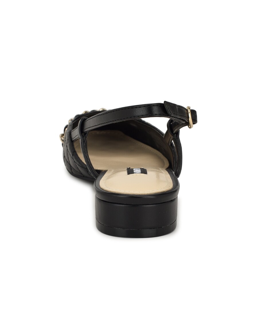 Devět Západní Charme Slingback šaty Ploché Byty