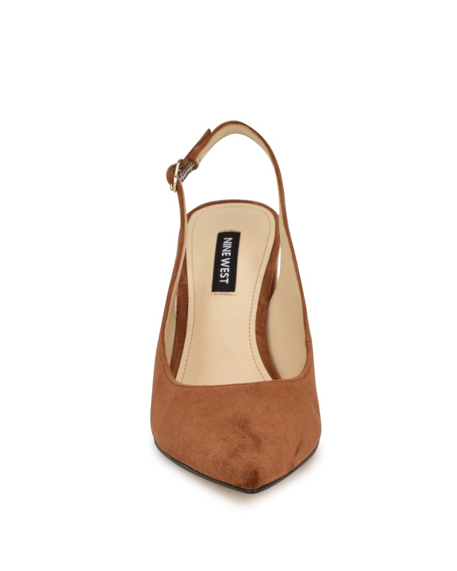 Sembilan Pompa Slingback Heel Blok Gompel Barat