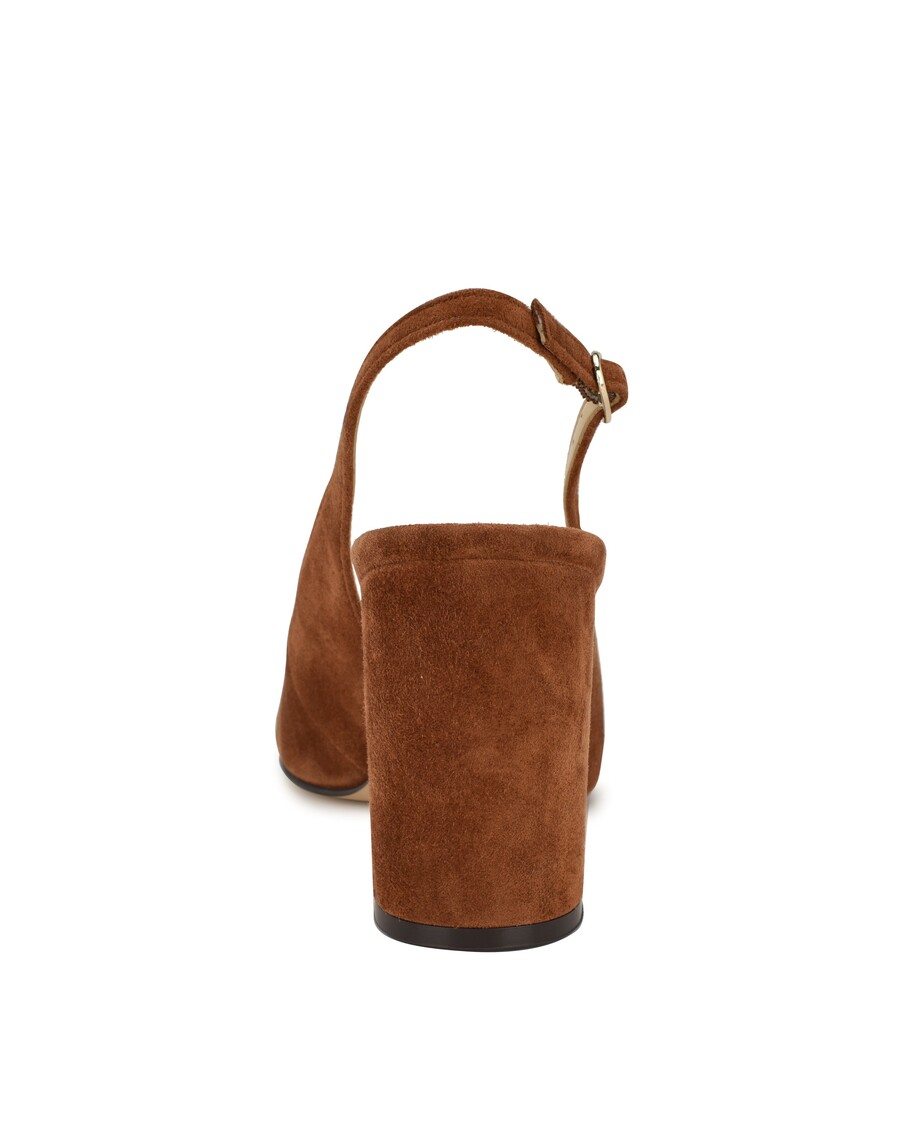 Sembilan Pompa Slingback Heel Blok Gompel Barat