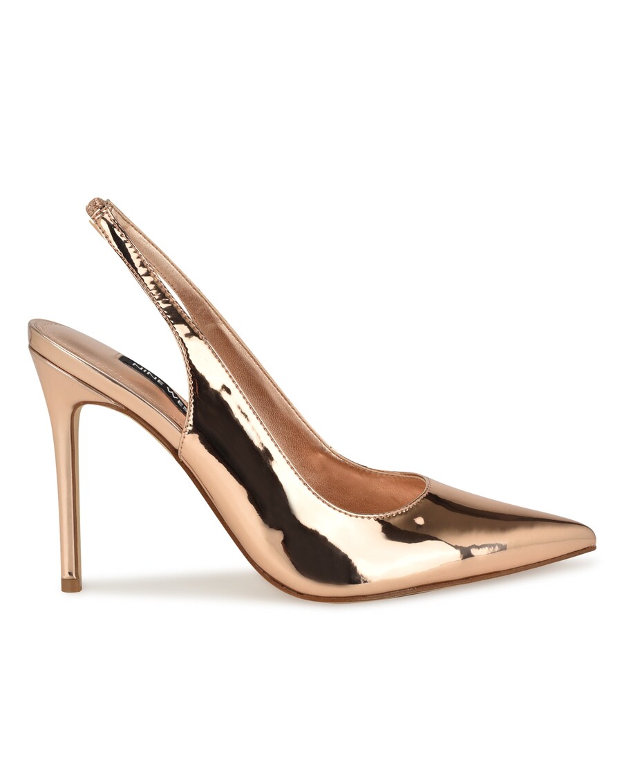 Kilenc Nyugati Toll Hegyes Orrú Slingback Pumpa