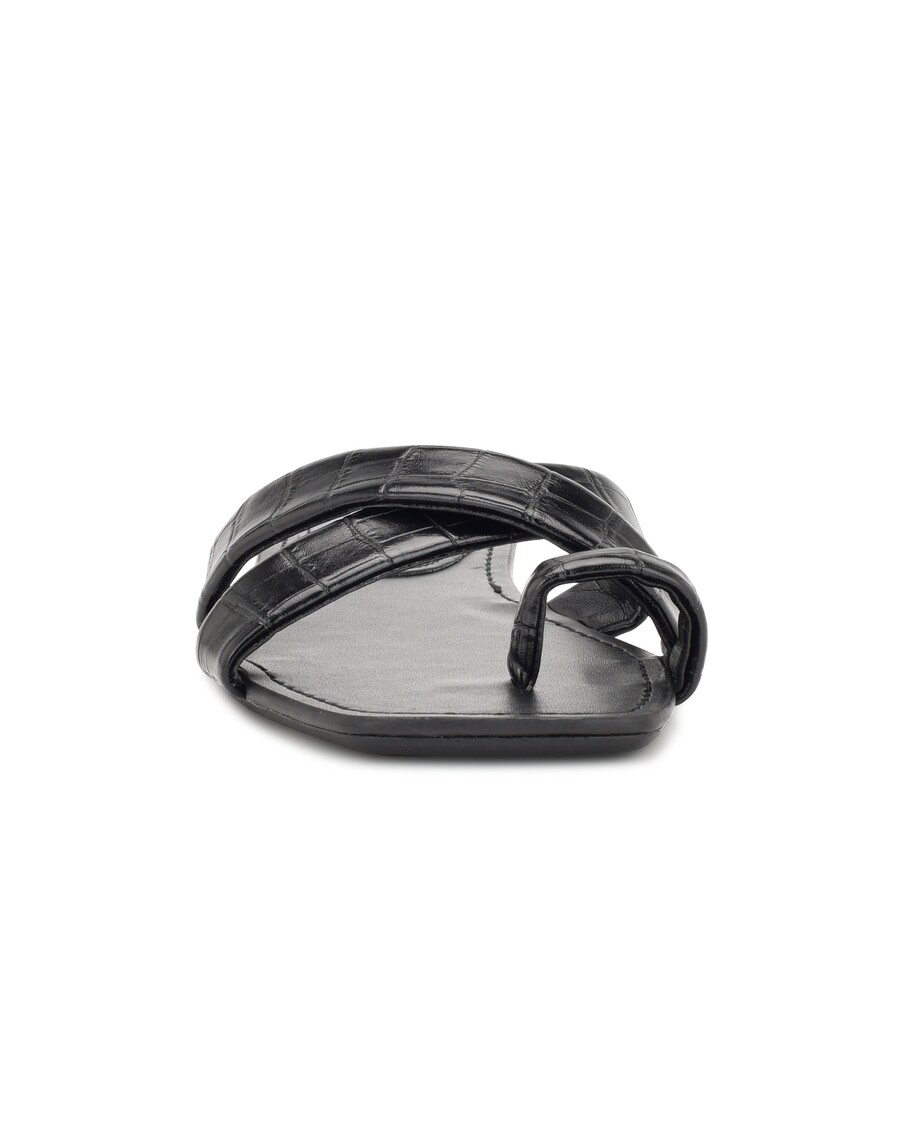 Deväť Západných Bodkovaných Plochých Sklzových Sandálov