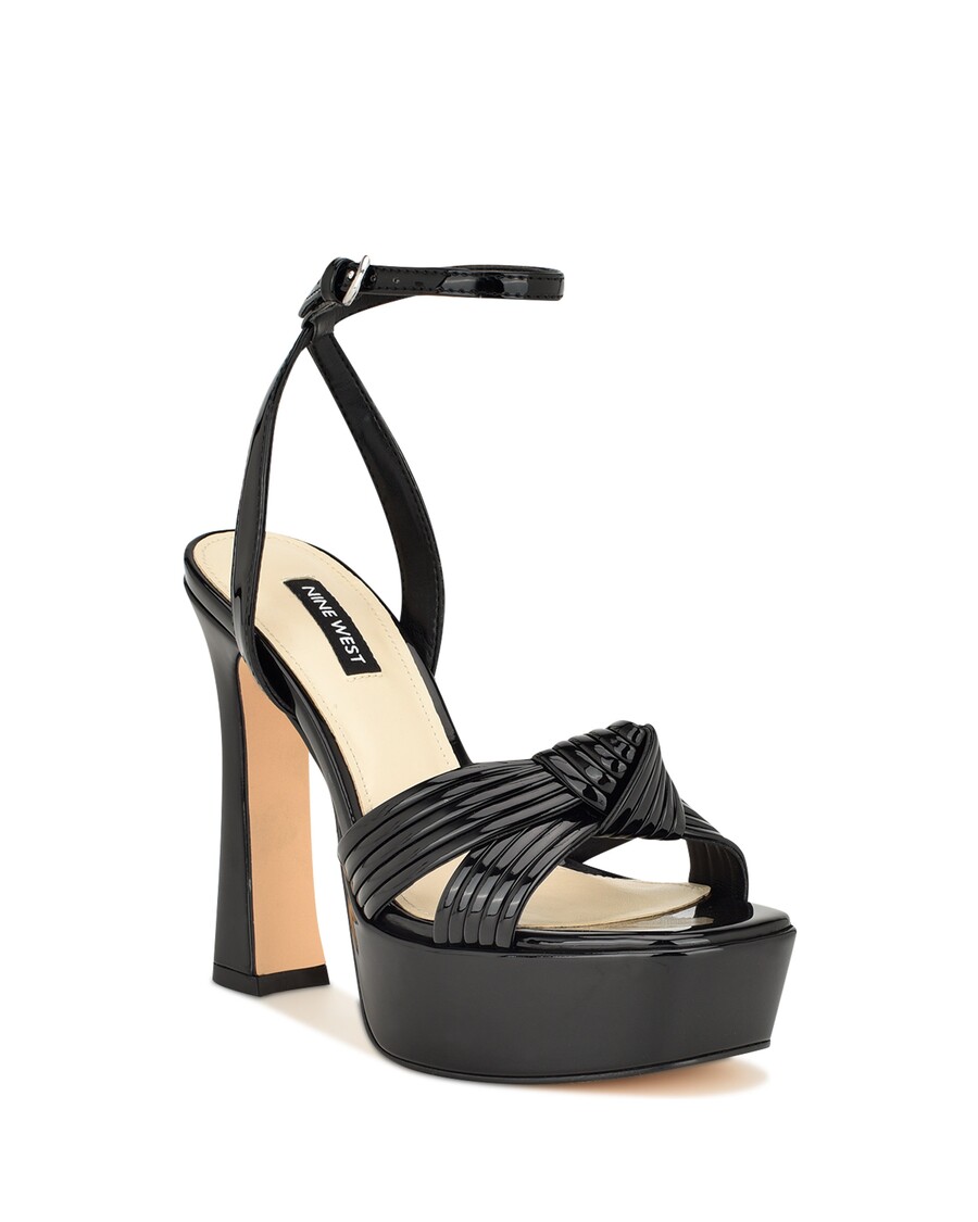 Nine West Irna Platformlu Bilekten Bağlamalı Düğümlü Sandalet