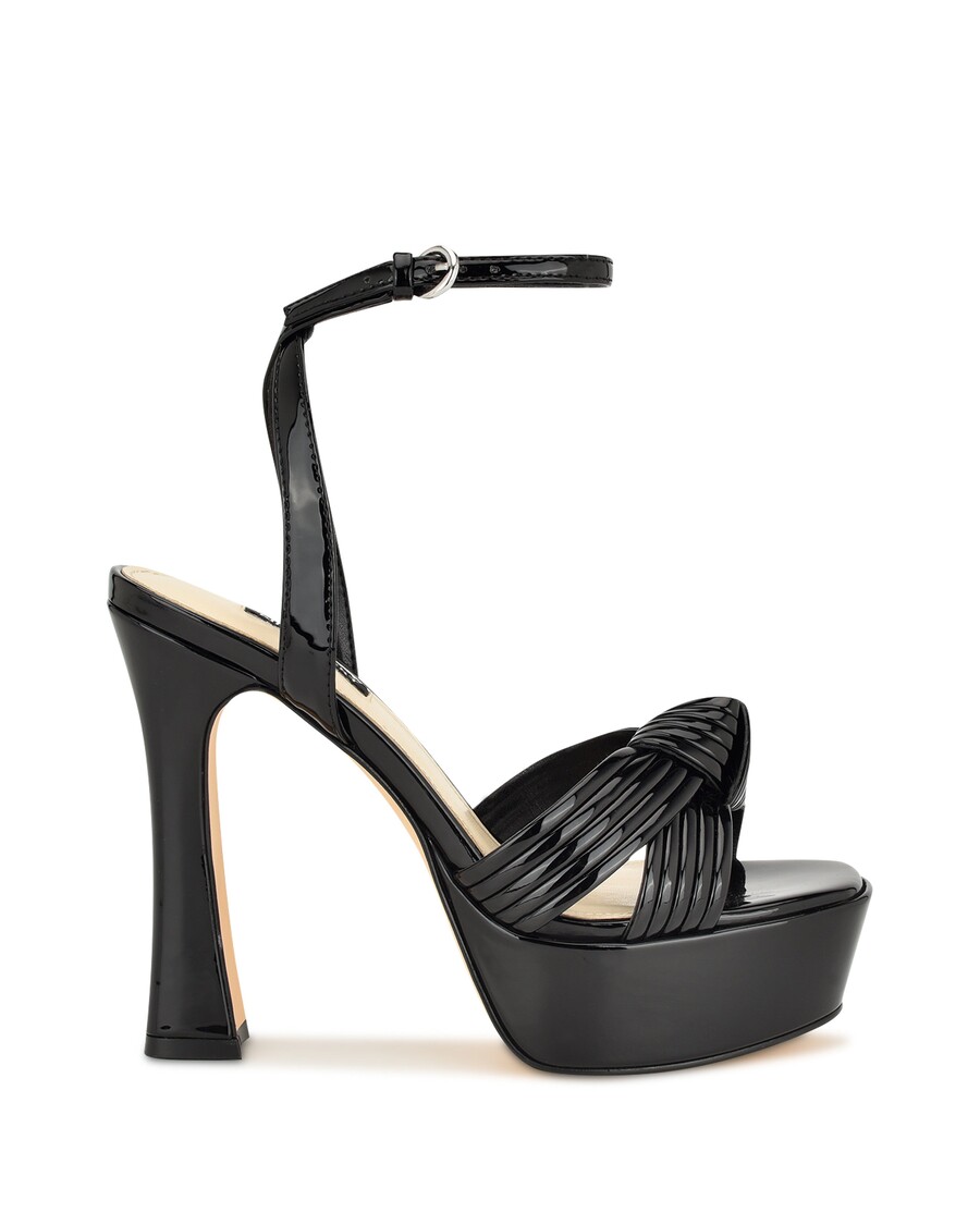 Vozlani Sandali Nine West Irna S Paščkom Za Gleženj S Platformo