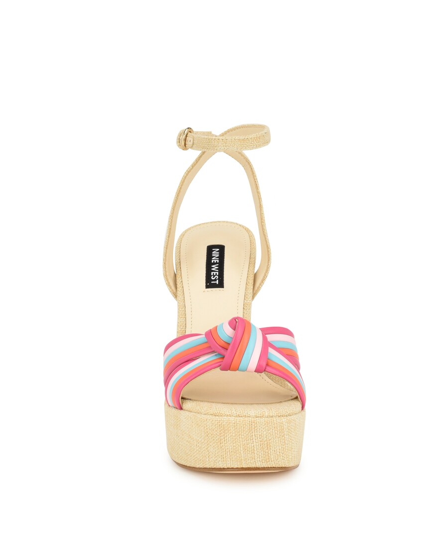Kilenc West Irna Platform Bokapántos Csomózott Szandál