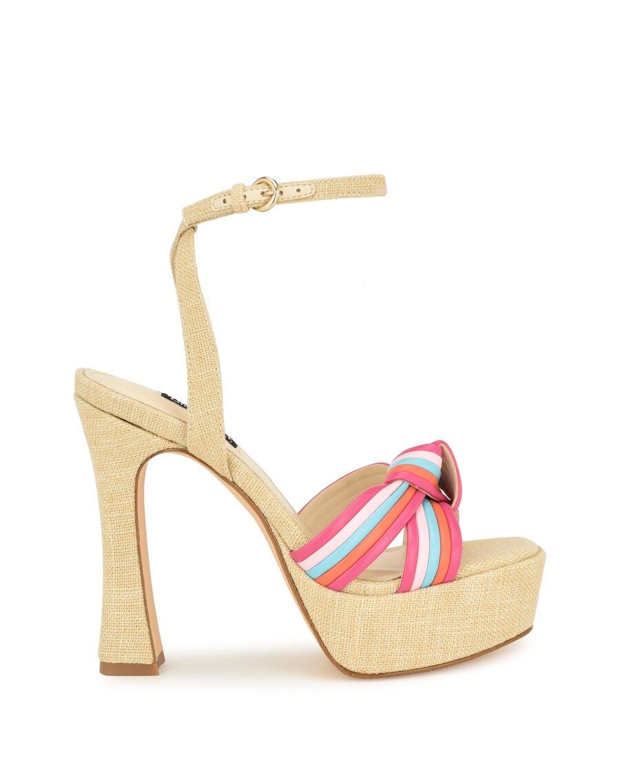 Nine West Irna Platformlu Bilekten Bağlamalı Düğümlü Sandalet