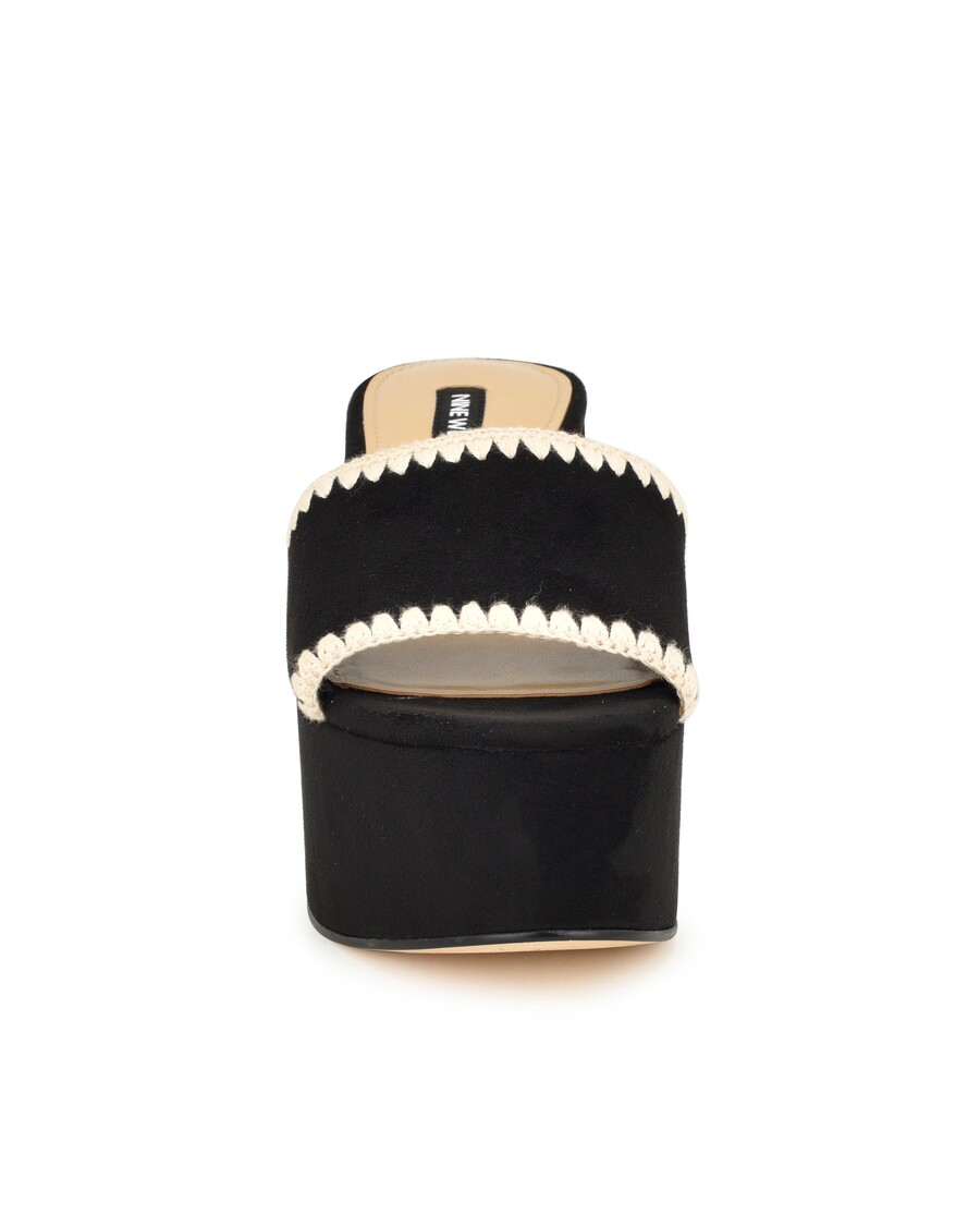 Deväť Západ Yickie Platformových šmykľavých Sandálov