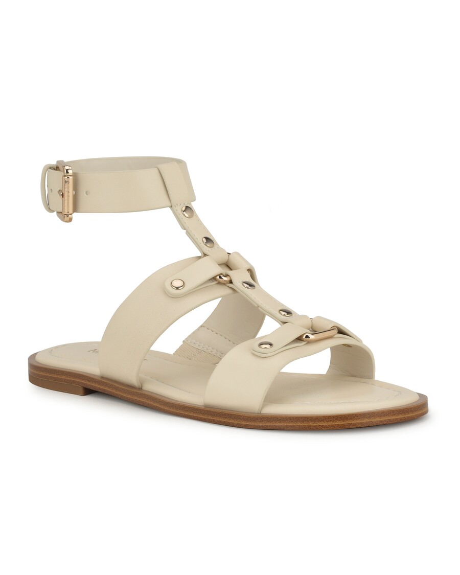 Sandale Plate Nine West Jouise Cu Curea La Gleznă