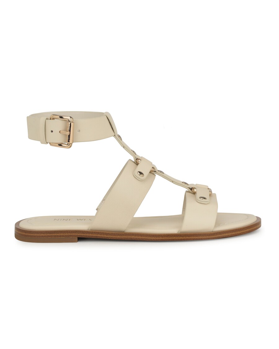 Nine West Jouise Ravni Sandali S Paščkom Za Gleženj