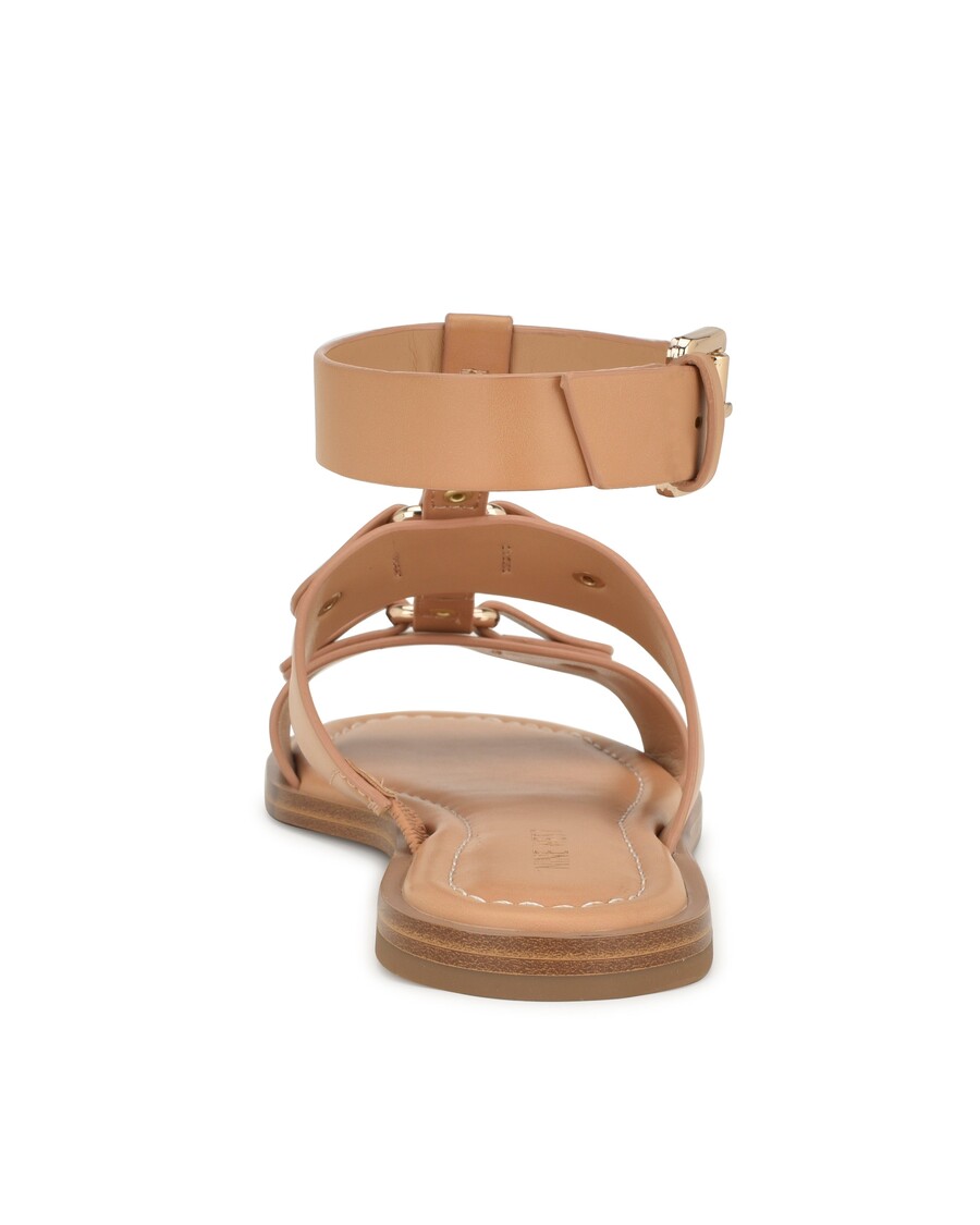 Nine West Jouise Ravni Sandali S Paščkom Za Gleženj