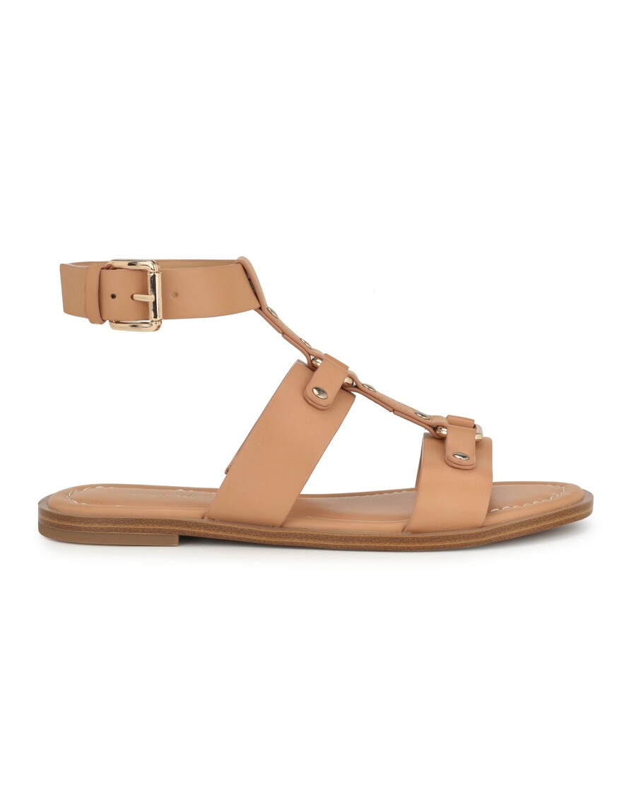 Nine West Jouise Ravni Sandali S Paščkom Za Gleženj