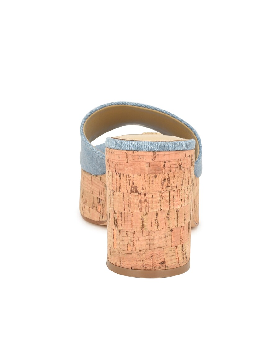 Deviņas Rietumu Boone Platformas Slide Sandales