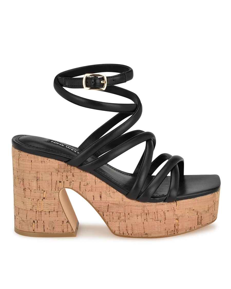 Nine West Corke Platform Dolgulu Bantlı Sandalet
