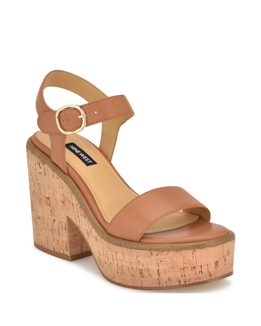 Sandal Wedge Tali Pergelangan Kaki Nine West Amye