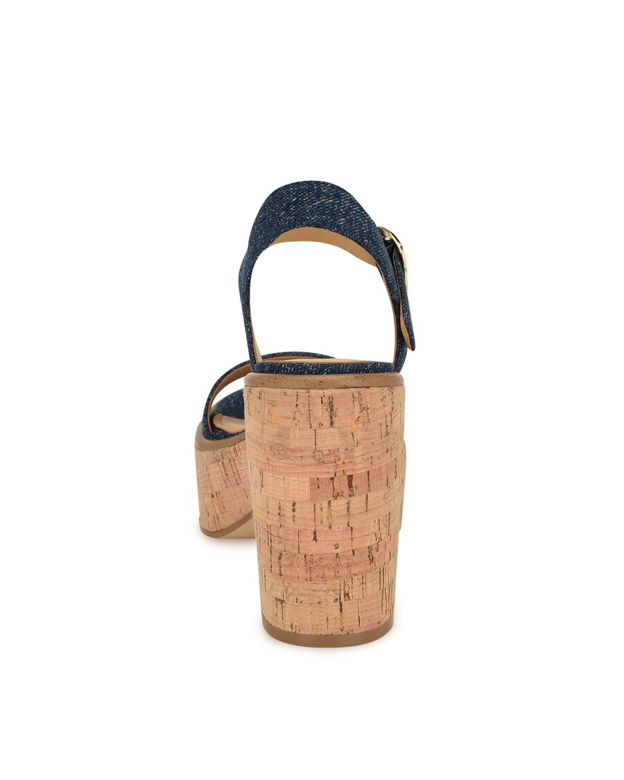 Deviņas Rietumu Amye Potītes Siksnas ķīļa Sandales