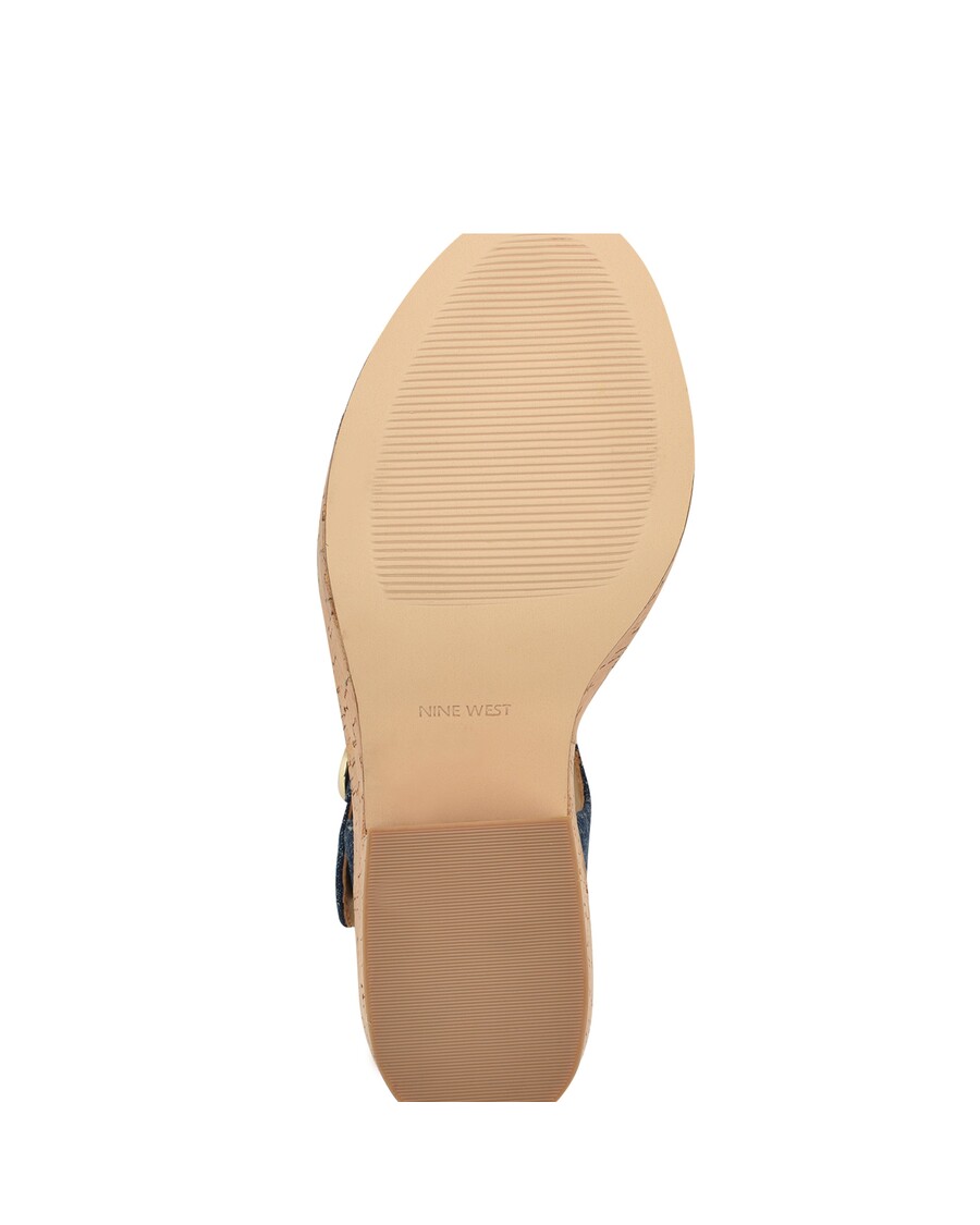 Deviņas Rietumu Amye Potītes Siksnas ķīļa Sandales