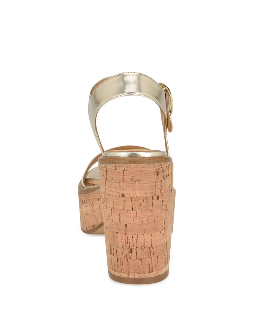 Deviņas Rietumu Amye Potītes Siksnas ķīļa Sandales