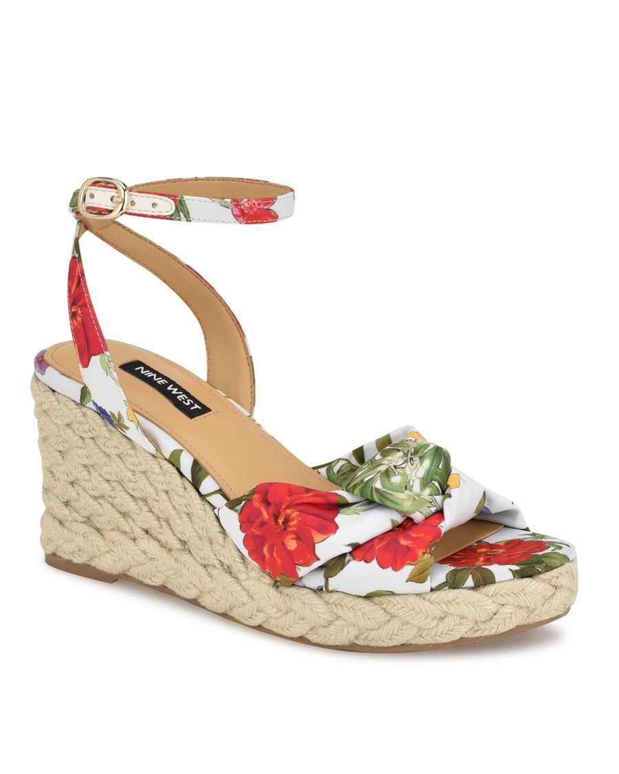 Devyni Vakarų Dotime Espadrille Pleištiniai Sandalai