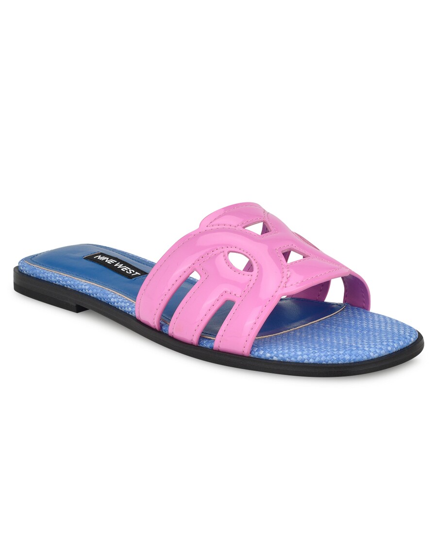 Devynios Vakarų Geena Plokščios Slydimo Sandalai