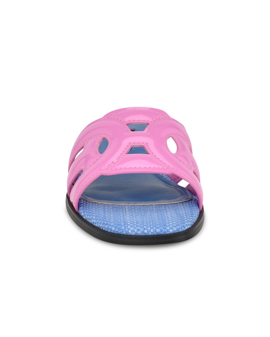 Devynios Vakarų Geena Plokščios Slydimo Sandalai