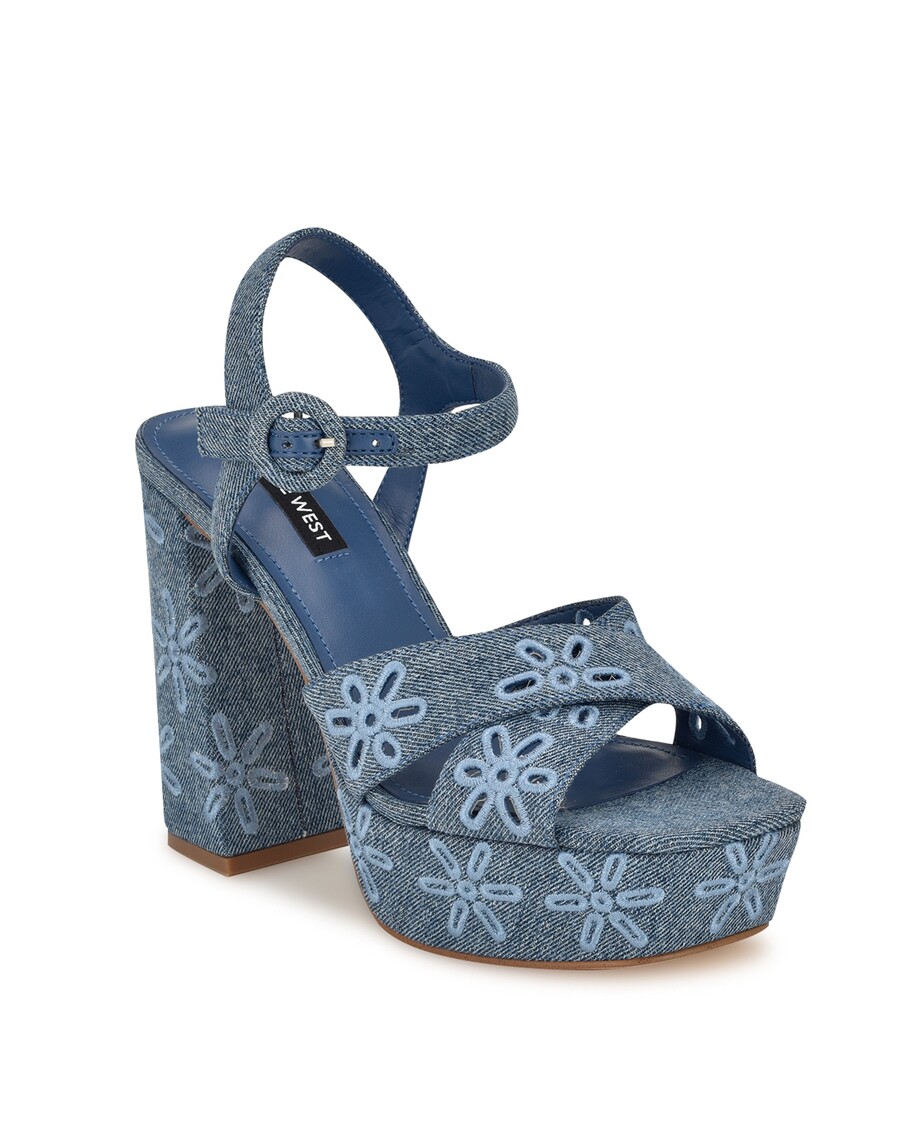 Nio Västra Vallena Ankelrem Plattformsandaler