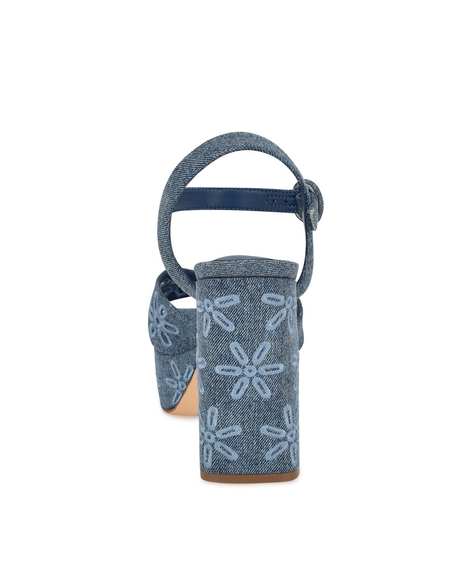 Nio Västra Vallena Ankelrem Plattformsandaler