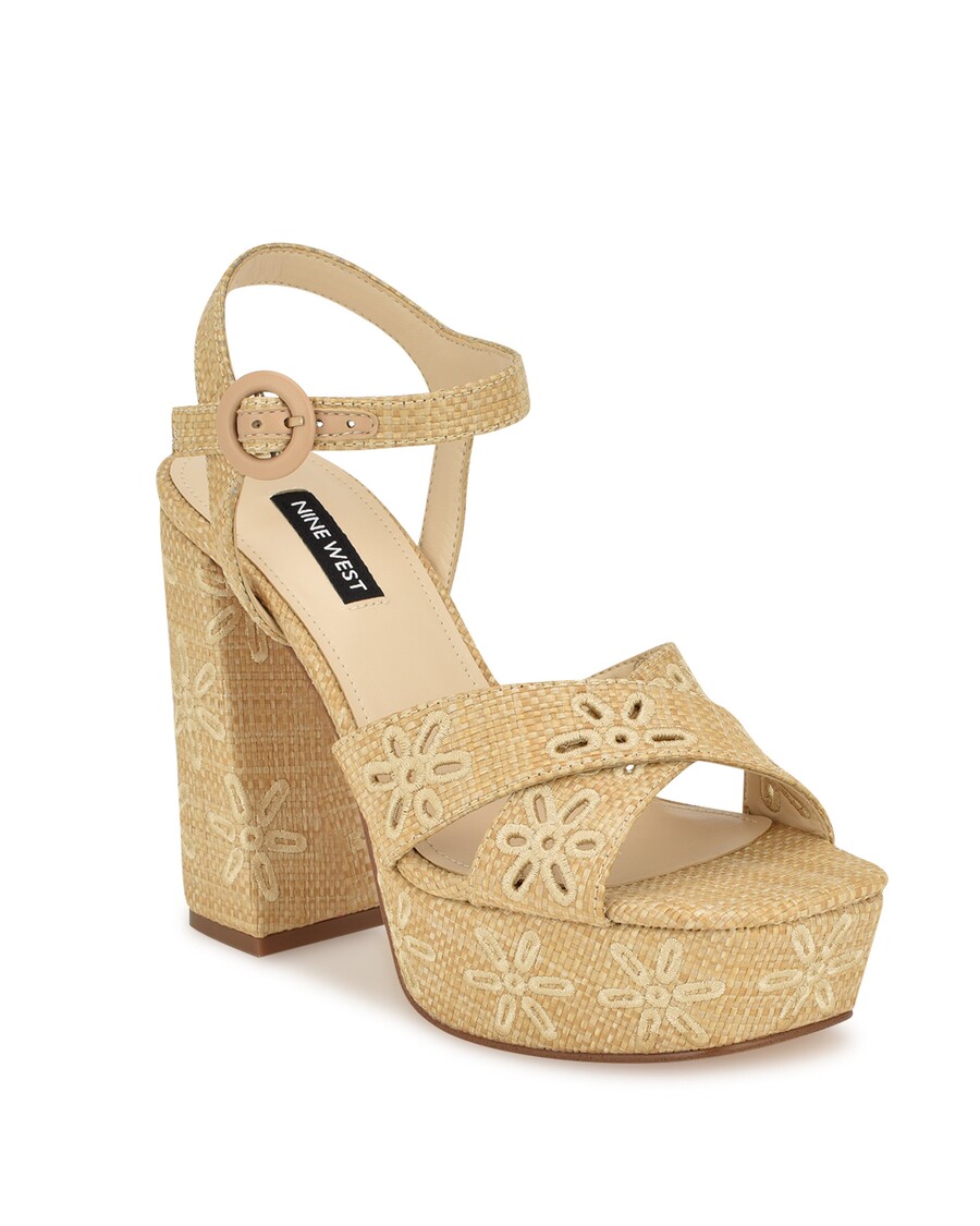 תשעה סנדלי פלטפורמת רצועת קרסול מערב וולנה