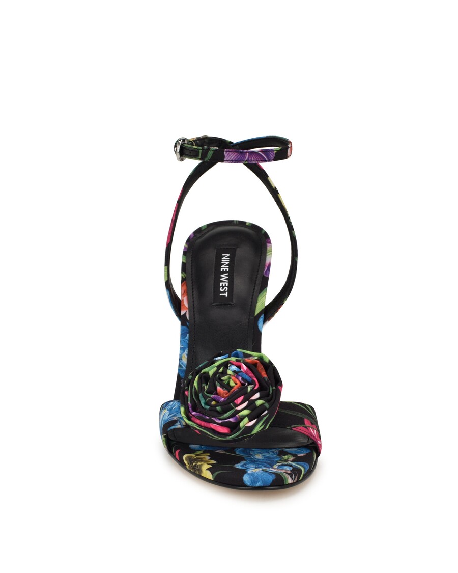 Nine West Neve Rosette Ankle Strap Sandals
