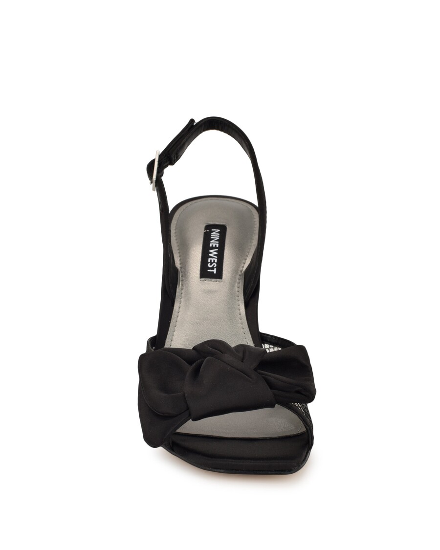 Sandały Dziewięć West Georgia Z Kokardką I Paskami Na Pasku