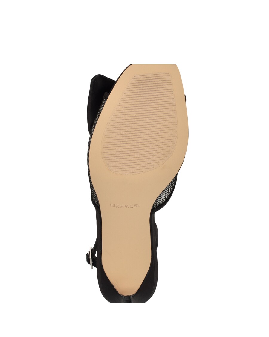 Sandały Dziewięć West Georgia Z Kokardką I Paskami Na Pasku