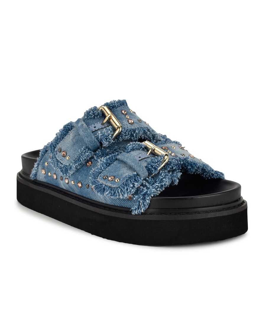 Sandały Dziewięć West Eleny Z Zapinaną Klamrą