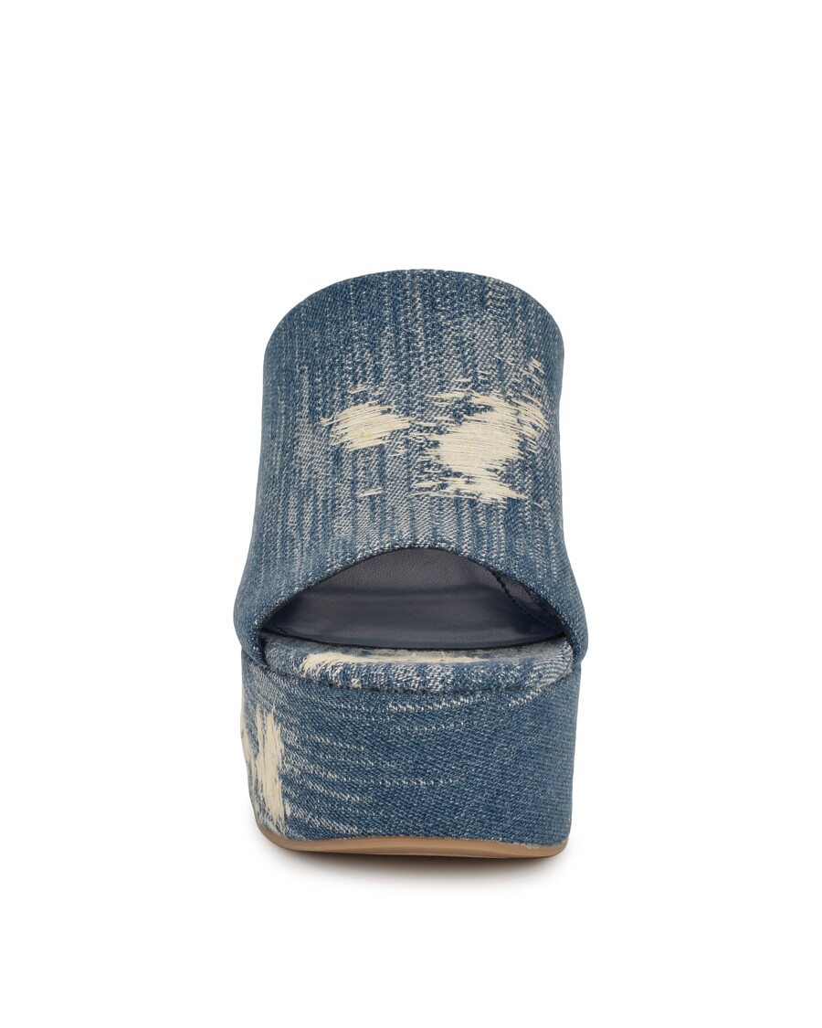 Devyni West Olley Platforminiai Slydimo Sandalai