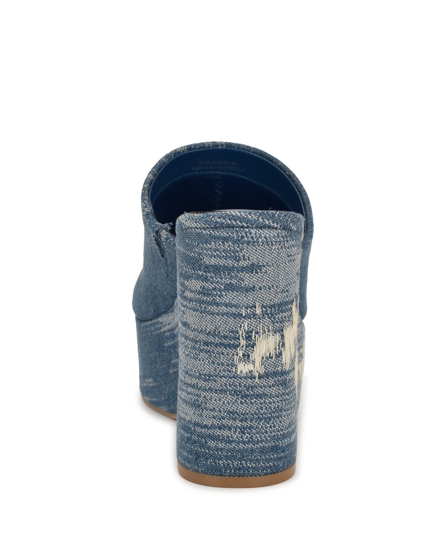 Devyni West Olley Platforminiai Slydimo Sandalai