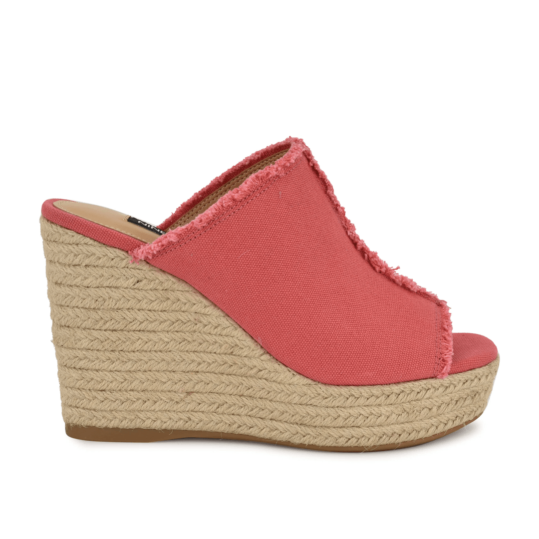 Nine West Baja Espadrille Wedge Sandals Pink